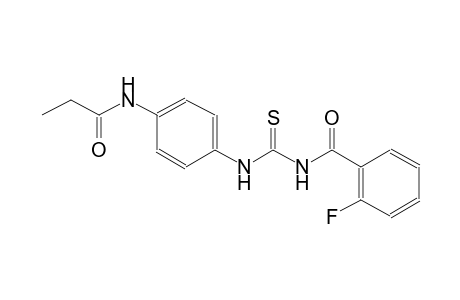N-[4-({[(2-fluorobenzoyl)amino]carbothioyl}amino)phenyl]propanamide