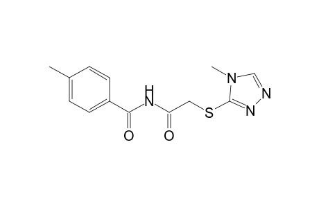4-Methyl-N-{[(4-methyl-4H-1,2,4-triazol-3-yl)sulfanyl]acetyl}benzamide