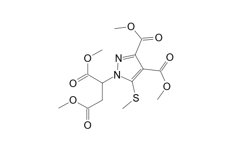 1H-Pyrazole-3,4-dicarboxylic acid, 1-[3-methoxy-1-(methoxycarbonyl)-3-oxopropyl]-5-(methylthio)-, dimethyl ester