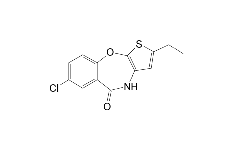 7-Chloranyl-2-ethyl-4H-thieno[2,3-b][1,4]benzoxazepin-5-one