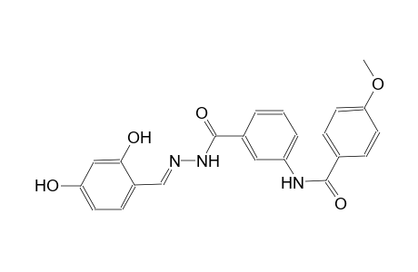 benzoic acid, 3-[(4-methoxybenzoyl)amino]-, 2-[(E)-(2,4-dihydroxyphenyl)methylidene]hydrazide