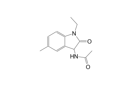 N-(1-ethyl-5-methyl-2-oxo-2,3-dihydro-1H-indol-3-yl)acetamide