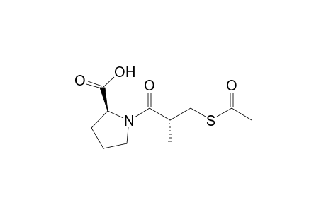 (2S)-1-[(2R)-3-(acetylthio)-2-methyl-1-oxopropyl]-2-pyrrolidinecarboxylic acid