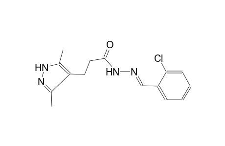 1H-pyrazole-4-propanoic acid, 3,5-dimethyl-, 2-[(E)-(2-chlorophenyl)methylidene]hydrazide