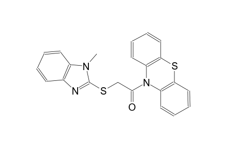 10-{[(1-methyl-1H-benzimidazol-2-yl)sulfanyl]acetyl}-10H-phenothiazine