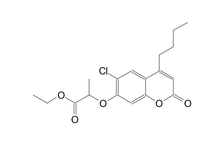 propanoic acid, 2-[(4-butyl-6-chloro-2-oxo-2H-1-benzopyran-7-yl)oxy]-, ethyl ester
