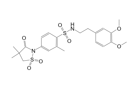 benzenesulfonamide, N-[2-(3,4-dimethoxyphenyl)ethyl]-4-(4,4-dimethyl-1,1-dioxido-3-oxo-2-isothiazolidinyl)-2-methyl-