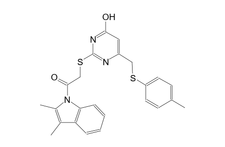 2-{[2-(2,3-dimethyl-1H-indol-1-yl)-2-oxoethyl]sulfanyl}-6-{[(4-methylphenyl)sulfanyl]methyl}-4-pyrimidinol