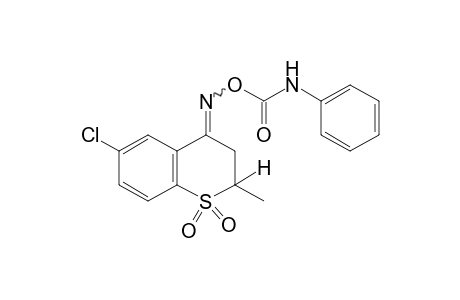 6-chloro-2-methylthiochroman-4-one, O-(phenylcarbamoyl)oxime, 1,1-dioxide