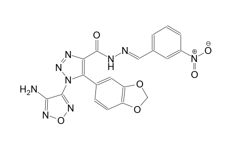 1-(4-amino-1,2,5-oxadiazol-3-yl)-5-(1,3-benzodioxol-5-yl)-N'-[(E)-(3-nitrophenyl)methylidene]-1H-1,2,3-triazole-4-carbohydrazide