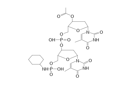 3'-O-ACETYL-5'-(5'-N-CYCLOHEXYLAMIDOPHOSPHORYLDEOXYTHYMID-3-YLOXYPHOSPHORYL)DEOXYTHYMIDINE
