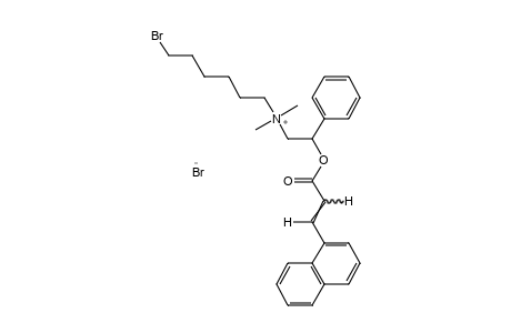 (6-BROMOHEXYL)DIMETHYL(beta-HYDROXYPHENETHYL)AMMONIUM BROMIDE, trans-1-NAPHTHALENEACRYLATE