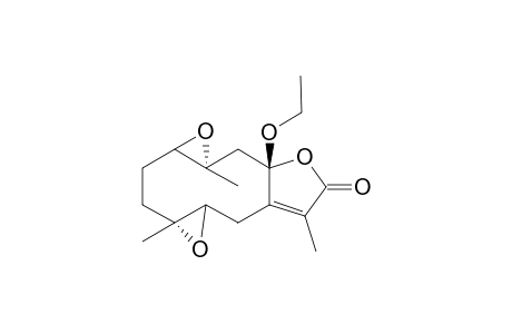 bis[(4,5), (1,10)-Epoxy]-4,10,3'-trimethyl-8-ethoxy-2'-oxo-2',5'-dihydrofuro[4',5'-7,8]cyclodecane