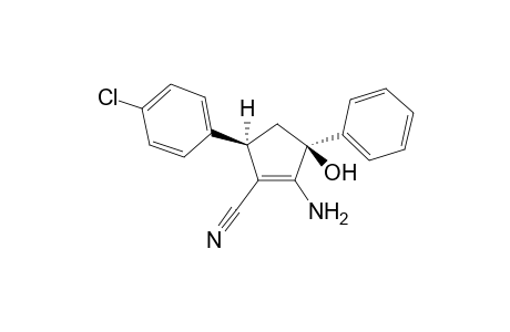 (3S,5R)-2-amino-5-(4-chlorophenyl)-3-hydroxy-3-phenyl-1-cyclopentenecarbonitrile