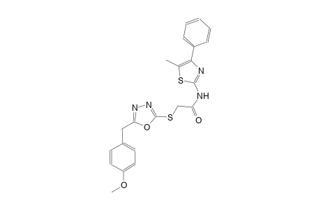 2-{[5-(4-methoxybenzyl)-1,3,4-oxadiazol-2-yl]sulfanyl}-N-(5-methyl-4-phenyl-1,3-thiazol-2-yl)acetamide