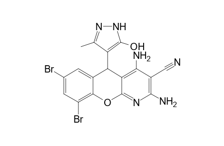 2,4-Diamino-7,9-dibromo-5-(5-hydroxy-3-methyl-1H-pyrazol-4-yl)-5H-chromeno[2,3-b]pyridine-3-carbonitrile