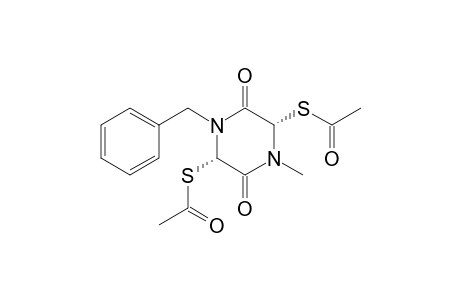 cis-3,6-di(acetylthio)-1-benzyl-4-methylpiperazine-2,5-dione