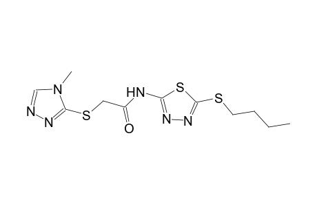 N-[5-(butylsulfanyl)-1,3,4-thiadiazol-2-yl]-2-[(4-methyl-4H-1,2,4-triazol-3-yl)sulfanyl]acetamide