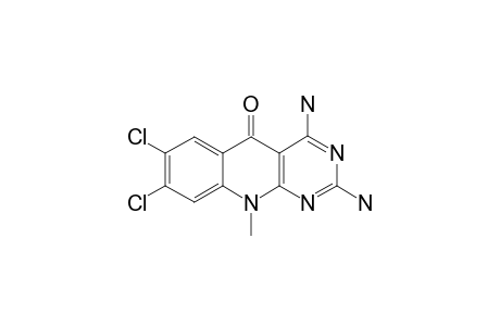 7,8-DICHLORO-2,4-DIAMINO-10-METHYL-PYRIMIDO-[4,5-B]-5-QUINOLONE