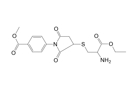 4-[3-[(2-amino-3-ethoxy-3-keto-propyl)thio]-2,5-diketo-pyrrolidino]benzoic acid methyl ester