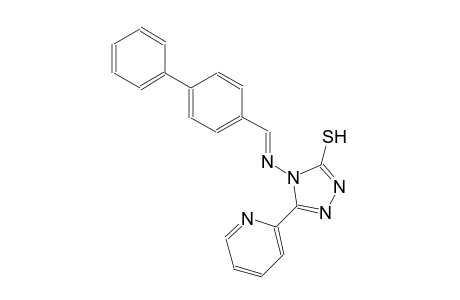 4-{[(E)-[1,1'-biphenyl]-4-ylmethylidene]amino}-5-(2-pyridinyl)-4H-1,2,4-triazol-3-yl hydrosulfide