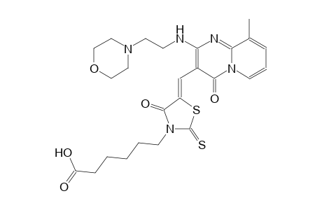 3-thiazolidinehexanoic acid, 5-[[9-methyl-2-[[2-(4-morpholinyl)ethyl]amino]-4-oxo-4H-pyrido[1,2-a]pyrimidin-3-yl]methylene]-4-oxo-2-thioxo-, (5Z)-