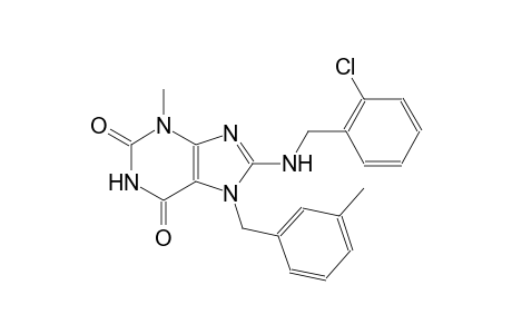8-[(2-chlorobenzyl)amino]-3-methyl-7-(3-methylbenzyl)-3,7-dihydro-1H-purine-2,6-dione