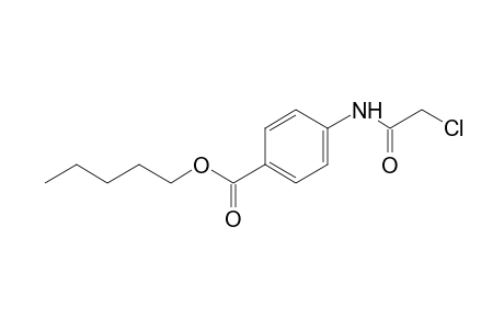 p-(2-chloroacetamido)benzoic acid, pentyl ester