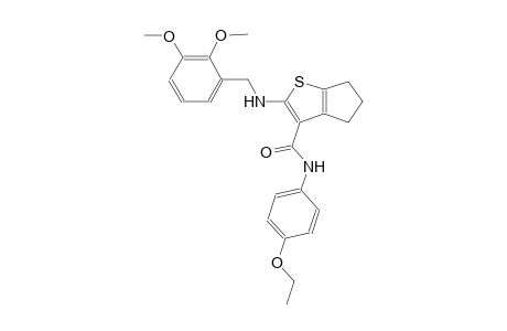 4H-cyclopenta[b]thiophene-3-carboxamide, 2-[[(2,3-dimethoxyphenyl)methyl]amino]-N-(4-ethoxyphenyl)-5,6-dihydro-