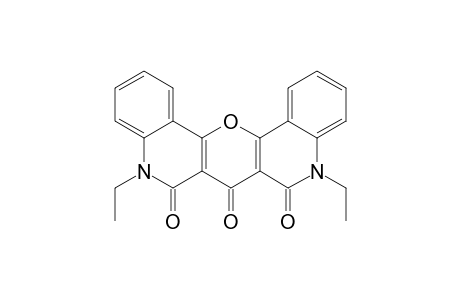 7H-Bis(quinolino[4,3-b:3,4-E]pyran-6,7,8(5H,9H)-trione, 5,9-diethyl-