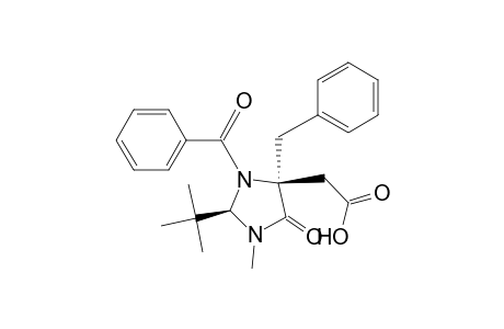 4-Imidazolidineacetic acid, 3-benzoyl-2-(1,1-dimethylethyl)-1-methyl-5-oxo-4-(phenylmethyl)-, (2R-cis)-