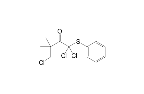 1,1,4-trichloro-3,3-dimethyl-1-(phenylthio)-2-butanone