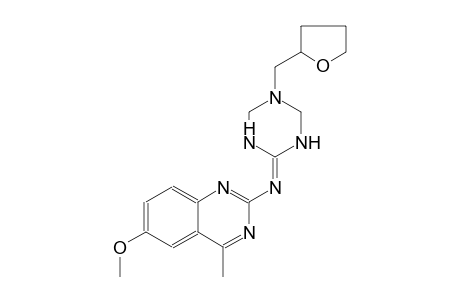 6-methoxy-4-methyl-N-(5-(tetrahydro-2-furanylmethyl)tetrahydro-1,3,5-triazin-2(1H)-ylidene)-2-quinazolinamine