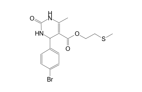 5-pyrimidinecarboxylic acid, 4-(4-bromophenyl)-1,2,3,4-tetrahydro-6-methyl-2-oxo-, 2-(methylthio)ethyl ester