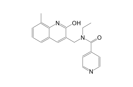 N-ethyl-N-[(2-hydroxy-8-methyl-3-quinolinyl)methyl]isonicotinamide
