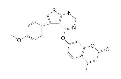 2H-1-benzopyran-2-one, 7-[[5-(4-methoxyphenyl)thieno[2,3-d]pyrimidin-4-yl]oxy]-4-methyl-
