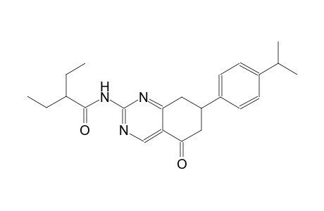 2-ethyl-N-[7-(4-isopropylphenyl)-5-oxo-5,6,7,8-tetrahydro-2-quinazolinyl]butanamide