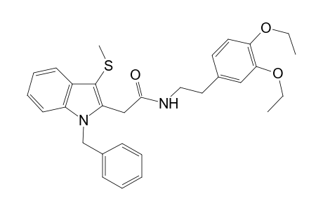 2-(1-benzyl-3-methylsulfanyl-indol-2-yl)-N-[2-(3,4-diethoxyphenyl)ethyl]acetamide