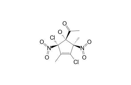 1-ACETYL-3,CIS-5-DICHLORO-CIS-2,4-DIMETHYL-2,5-DINITRO-CYCLOPENT-3-EN-R-1-OL