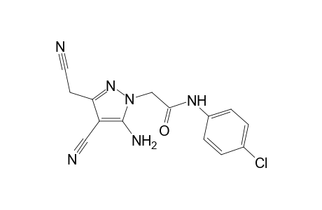 2-(5-Amino-4-cyano-3-(cyanomethyl)-1H-pyrazol-1-yl)-N-(4-chlorophenyl)-acetamide