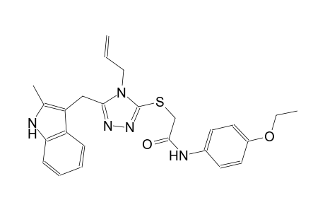2-({4-allyl-5-[(2-methyl-1H-indol-3-yl)methyl]-4H-1,2,4-triazol-3-yl}sulfanyl)-N-(4-ethoxyphenyl)acetamide