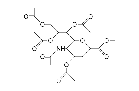 Methyl 4,7,8,9-tetra-O-acetyl-N-acetyl-2-deoxy.alpha.-D-neuraminate
