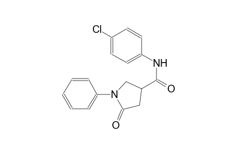 N-(4-chlorophenyl)-5-oxo-1-phenyl-3-pyrrolidinecarboxamide