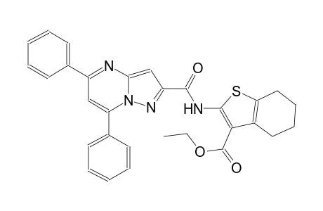 ethyl 2-{[(5,7-diphenylpyrazolo[1,5-a]pyrimidin-2-yl)carbonyl]amino}-4,5,6,7-tetrahydro-1-benzothiophene-3-carboxylate