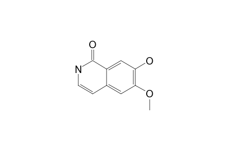 N-DEMETHYLDORYPHORNINE;7-HYDROXY-6-METHOXY-1-(2H)-ISOQUINOLINONE
