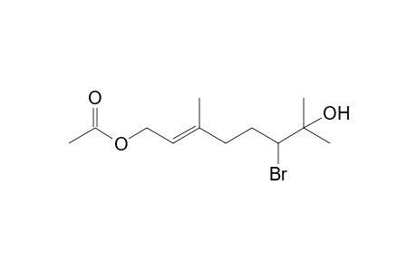 6-Bromo-3,7-dimethyl-7-hydroxy-2-octenyl acetate