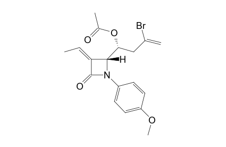 (Z)-N-(p-4-Methoxyphenyl)-4-(3-bromo-1-acetoxybut-3-en-1-yl)-3-ethylidene-2-azetidinone