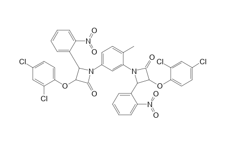 3-(2,4-Dichlorophenoxy)-1-(3-(3-(2,4-dichlorophenoxy)-2-oxo-4-(2-nitrophenyl)azetidin-1-yl)-4-methyl phenyl)-4-(2-nitrophenyl)azetidin-2-one