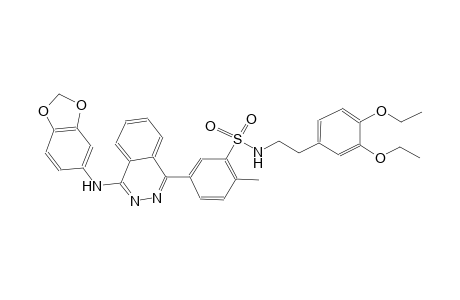 benzenesulfonamide, 5-[4-(1,3-benzodioxol-5-ylamino)-1-phthalazinyl]-N-[2-(3,4-diethoxyphenyl)ethyl]-2-methyl-