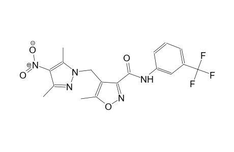 4-[(3,5-dimethyl-4-nitro-1H-pyrazol-1-yl)methyl]-5-methyl-N-[3-(trifluoromethyl)phenyl]-3-isoxazolecarboxamide